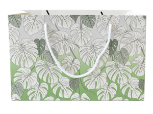 Tas kraft Monstera 24x9xH15cm