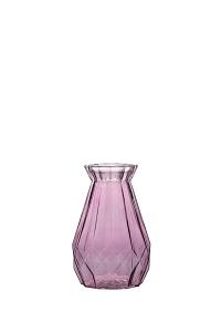 Vaas Facet glas Ø9xH14cm violet tr