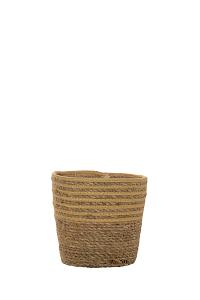 Mand Twill zeegras Ø13,5xH13cm creme