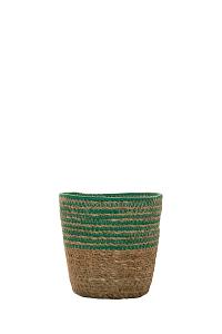 Mand Twill zeegras Ø13,5xH13cm groen