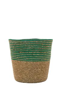 Mand Twill zeegras Ø21,5xH19cm groen