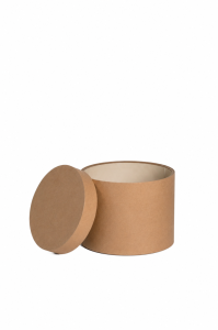 Hoedendoos karton Ø14xH10cm bruin