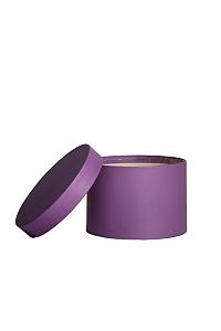 Hoedendoos karton Ø14xH10cm viola