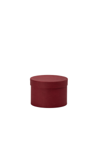 Hoedendoos karton Ø14xH10cm fabric rood