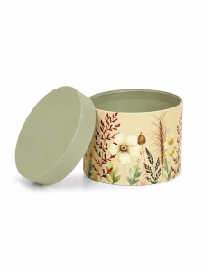 Hoedendoos karton Ø14xH10cm flowers