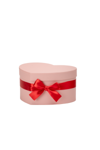 Hoedendoos karton Hart 15x19xH10cm roze