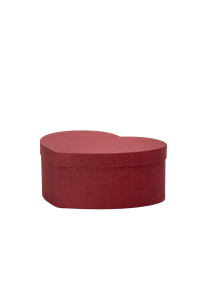 Hoedendoos karton Hart 20x25xH10cm rood