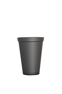 Plastic Vaas Basic Ø18xH23cm zink 3,5ltr