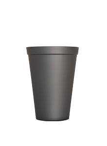 Plastic vaas Basic Ø25xH33cm zink 10ltr