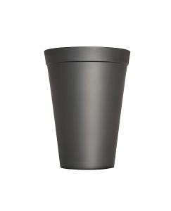 Plastic vaas Basic Ø30xH40cm zink 17ltr