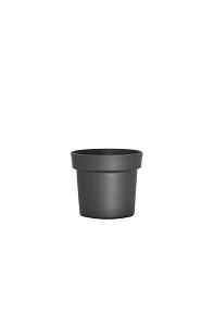 Plastic pot Basic Ø12xH9,5cm zink ES10,5