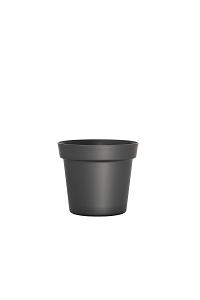 Plastic pot Basic Ø14xH12cm zink ES12