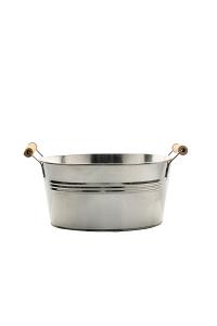 Zink schaal Nivelle Ø22xH10,5cm naturel