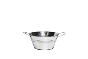 Zink schaal Brim Ø19,5xH9,5cm naturel