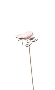 Bijsteker Wingly 7,5x5,5cm 12cm roze