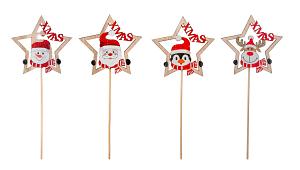 Bijsteker X-mas star 4ass 12cm naturel