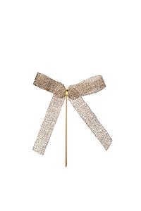 Bijsteker strik woven 12cm naturel