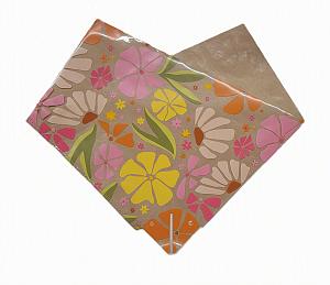 Elegant 40x40cm Floral Vintage naturel