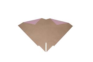 Hzn 40x40cm Blossomfold roze kraft 70gr