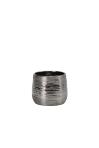 Keramiek pot Ø12,8xH11,5cm ES12 zilver