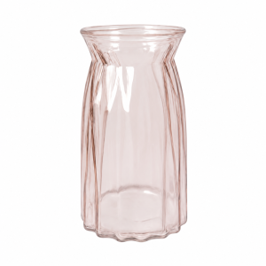 Vaas Cleo glas Ø8,5xH15cm perzik transparant