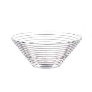 Schaal Ridge glas Ø19xH8cm transparant