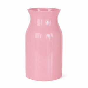 Vaas glas Fiore Ø9,2xH21cm roze