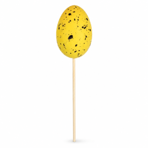 Bijsteker ei met stip 6cm 50cm geel