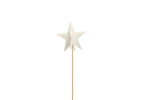 Bijsteker Ster 3D vilt 10cm 50cm creme