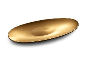 Bord melanine ovaal 41x16cm goud