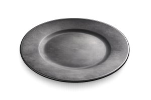 Bord melanine rond Ø33xH2cm grijs