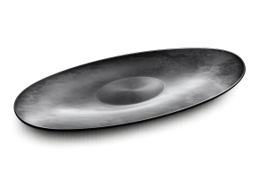Bord melanine ovaal 41x16cm grijs