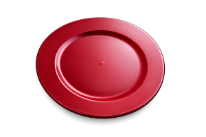 Bord melanine rond Ø33xH2cm rood