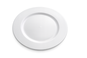 Bord melanine rond Ø33xH2cm zilver