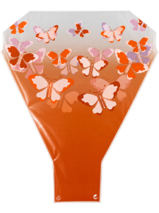 Hzn 52x44x12cm OPP35 Butterfly Oranje