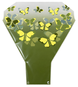 Hzn 52x44x12cm OPP35 Butterfly Groen