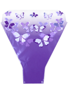 Hzn 52x44x12cm OPP35 Butterfly Paars