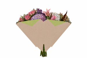 Hzn 40x40cm Blossomfold groen kraft 70gr