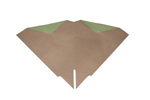 Hzn 40x40cm Blossomfold groen kraft 70gr