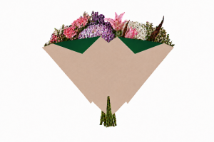 Hzn 40x40cm Blossomfold d.grn kraft 70gr