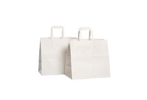 Kraft bag 320x170x295mm Kraft white flat