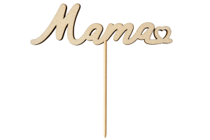 Bijsteker Mama 13,5x4cm 12cm naturel
