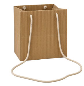 Boekettas Pure 24x24x24cm bruin