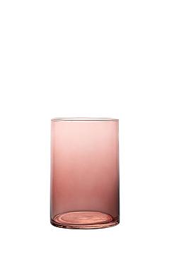 Cilinder Lume glas Ø10xH25cm bruin tr