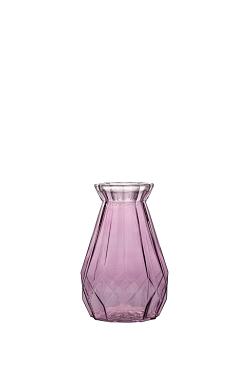 Vaas Facet glas Ø9xH14cm violet tr