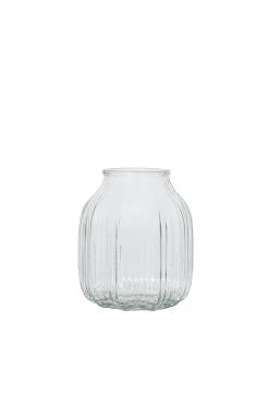 Vaas Groove glas Ø14xH16cm transparant