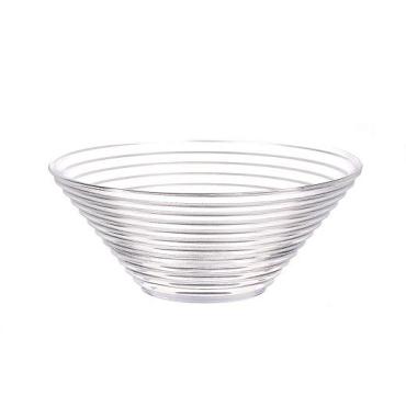 Schaal Ridge glas Ø19xH8cm transparant