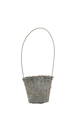 Mand Savira bamboe+hengs Ø13x11/36cm gr