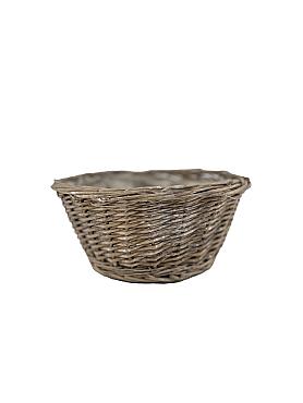 Mand wilg+pl.liner Ø25xH10,5cm