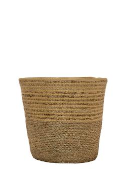 Mand Twill zeegras Ø21,5xH19cm creme